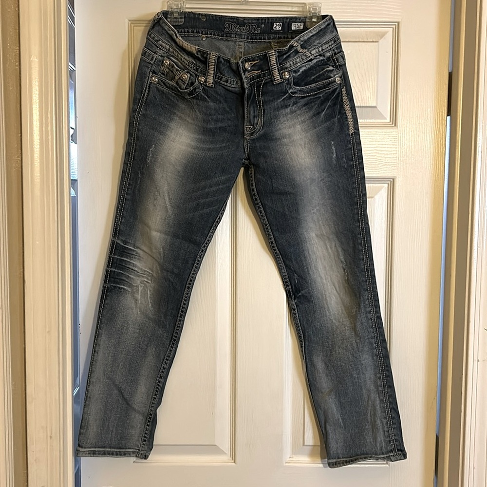 Miss Me ankle jeans. Lighter blue